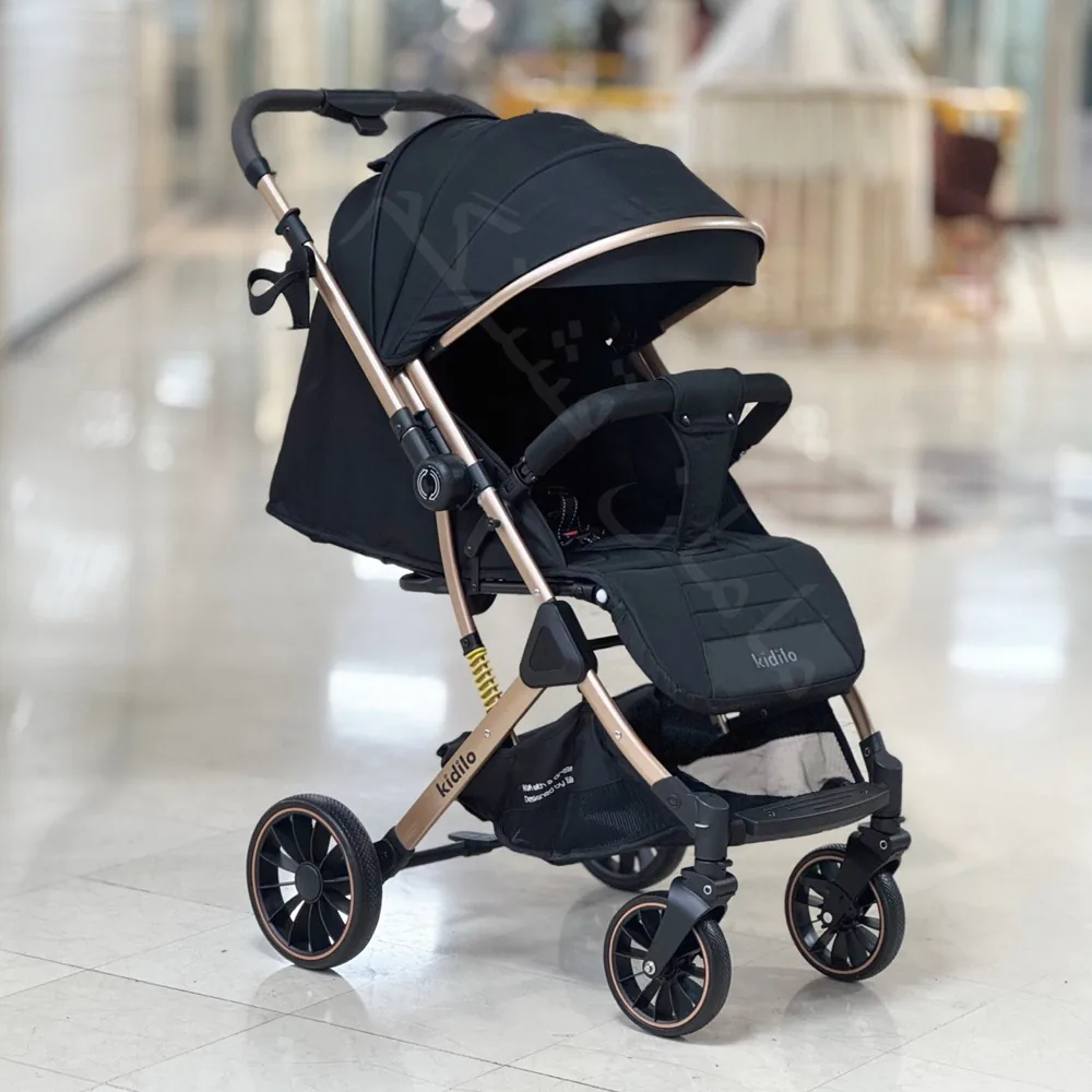 کالسکه کیدیلو مدل D900 دسته دوطرفه چهار چرخ 360 درجه – تصویر 4