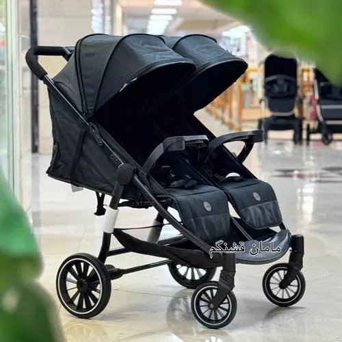کالسکه دوقلو کنارهم کیدیلو مشکی kidilo